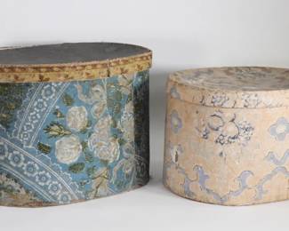 33: 2PC 19C American Botanical Bandboxes