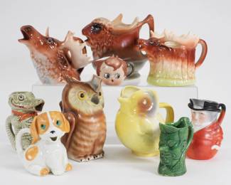 58: 10PC European Porcelain Figural Creamers