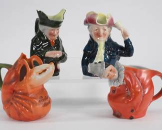 51:  Royal Bayreuth Figural Porcelain Creamers