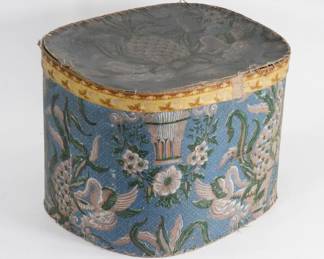 8:C1850 American Pineapple & Swans Bandbox