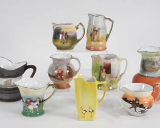 67: 9PC Royal Bayreuth Porcelain Creamers