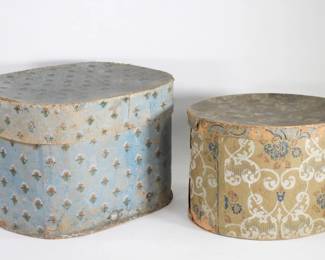32: 2PC 19C American Botanical Bandboxes
