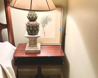 Side table with lamp