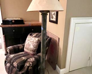 Elephant print side chair