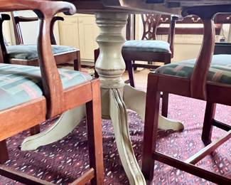 Vintage dining table with chairs