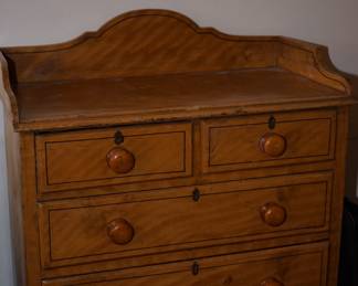 Antique Stenciled four drawer antique bureau