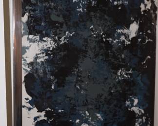 Unsigned work of art. I believe it maybe another work by Hanlon. is a larger size acrylic. 5' by 4'