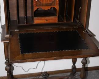 Antique Drop front desk with cubbies. Very good condition- has the original key