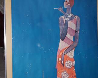 Vintage framed Vogue poster