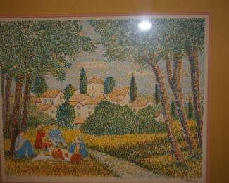 Lithograph by Lucia Fortuny. French