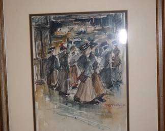 Pair of watercolors. Signed MacKenzie