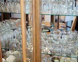 Various patterns crystal stemware 