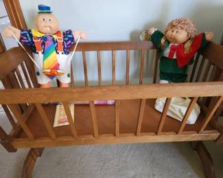 Cabbage Patch Dolls and Child's Crib