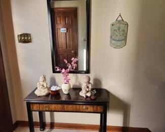 Foyer Table and Mirror (Items on Table Not For Sale)