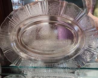 Pink Depression Glass Platter