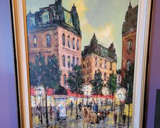 A large Oil Painting Signed "Varerio".