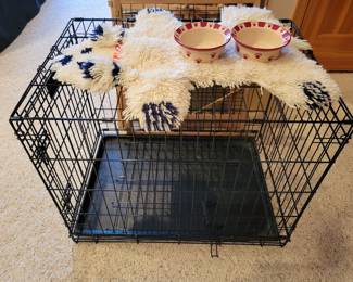 Pet/Dog Crate and supplies.