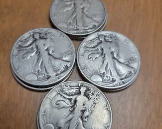 Silver coins.