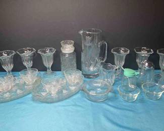Glass Decorative Pitcher