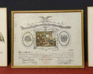 Framed American Flag House and Betsy Ross Memorial