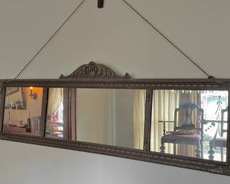 19th Century French Style Rectangular 3 Panel Gold Mirror
