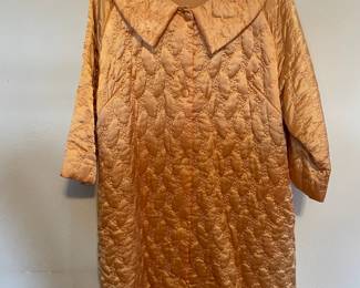 1960's Gold Quilted House Coat