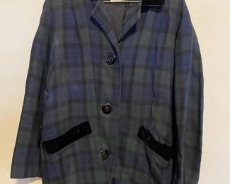 Totem Blue, Green & Black Button Up Long Jacket