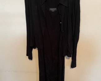 Connected Apparel Black Dress with Black Cardigan Sweater