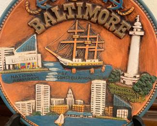 Baltimore MD Decorative 3D Collectible Wall Plate Souvenir 