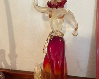 Mid Century Murano Glass Mermaid Figurine