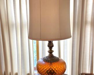 Mid Century Burnt Orange Table Lamp