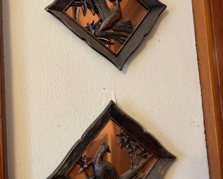 Pair of 1963 Dart Ind. Coppercraft Wild Game Framed Artwork