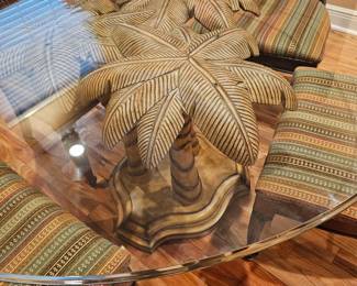Great Palm Tree Table with Chairs
