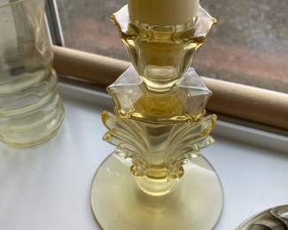 Fostoria Baroque Topaz Candlestick