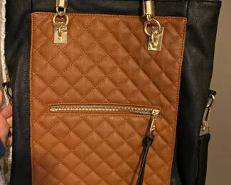 Steve Madden Black/Brown Quilted Front Face