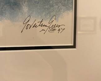Framed & Matted Signed Watercolor "Fog"