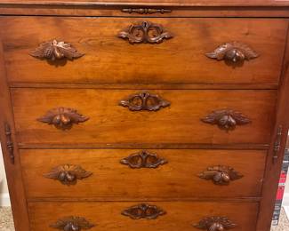 1800's Step Back Two Tier Dresser Chest of Drawers