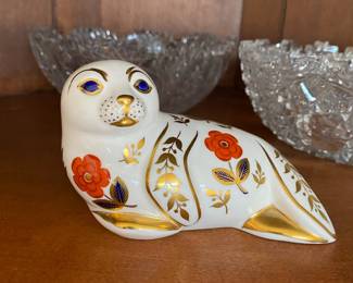 Royal Crown Derby English Bone China "Seal" Figurine