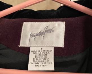 Jacqueline Ferrar Plum Wool Long Coat - Size 8