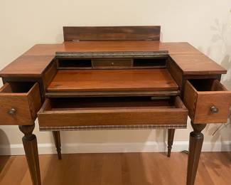 Mahogany Folding Writing Spinet Desk