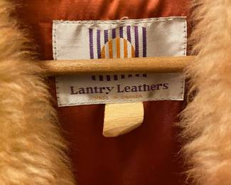1970's Lantry Leathers Orange Suede and Fur Coat