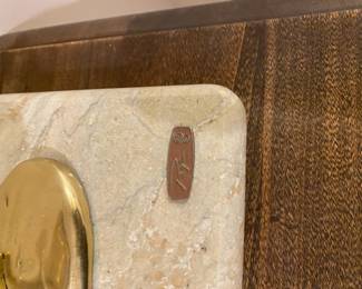 Brian Bijan Brass & Marble Quails Sculpture