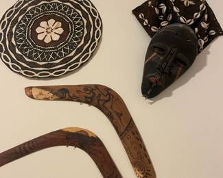 African Kuba Tribal Mask with Beading and Shells