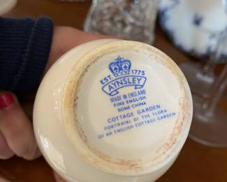 Aynsley Cottage Garden Bone China Lidded Egg Coddler