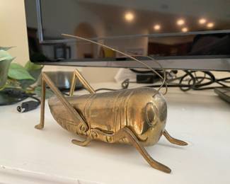 Oversized Copper Grasshopper Sculpture - Made in Taiwan