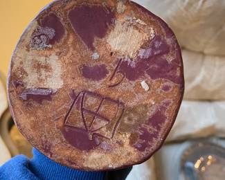 1920 Van Briggle Daffodil Shaped Vase In Mulberry Glaze