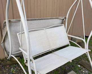 Cream Colored Porch Swing