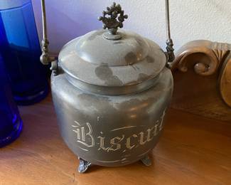 Silver Plated "Biscuits" Lidded Jar