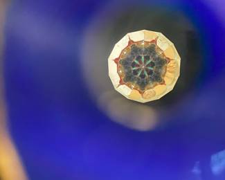 Cobalt Blue Blown Glass Kaleidoscope