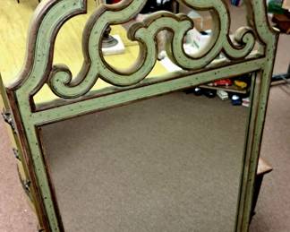 Drexel Mid Century painted wall mirror